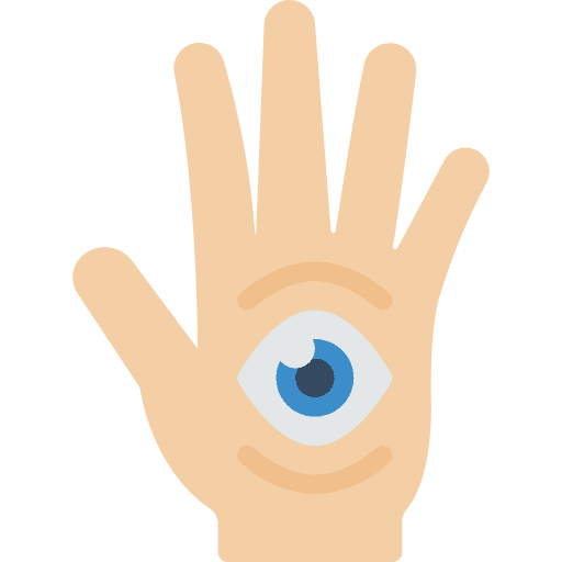 Hand halloween religion eye icon