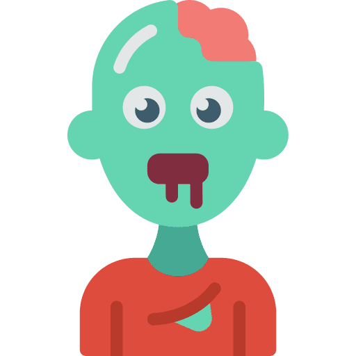 Zombie zombie fear scary icon