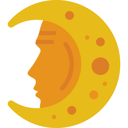 Moon moons white shape icon