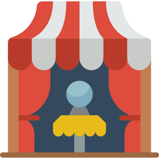 Tent astrologist magic ball fortune icon