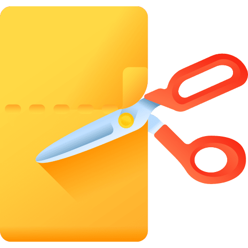 Cutting trim fashion cutting icon