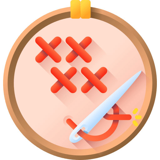 Embroidery sew handcraft needle icon