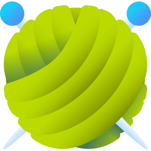 Wool ball thread knitting textile icon