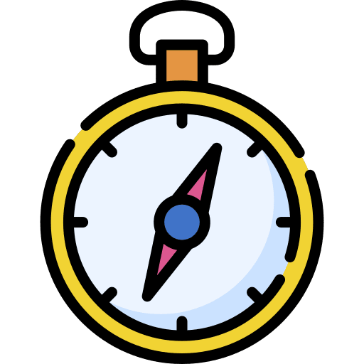 Compass cardinal points direction adventure icon