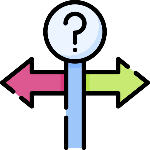 Decision marketing making decision icon