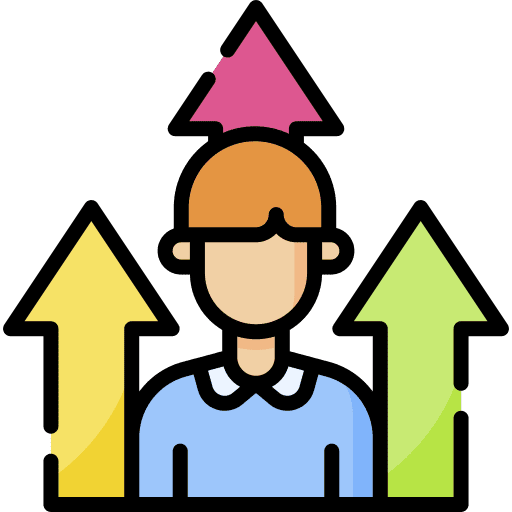 Growth bar chart report business and finance icon