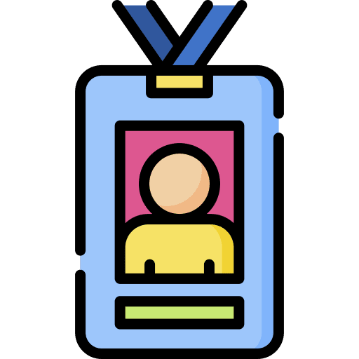 Id card user files and folders pass icon