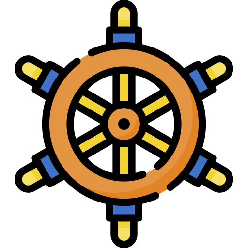 Rudder ship transport sailing icon