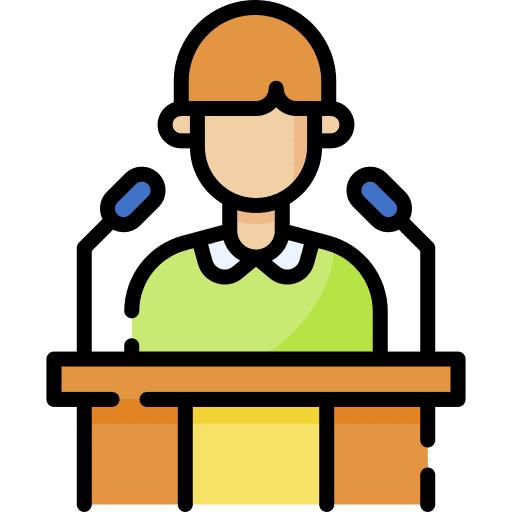 Speech presenter presentation avatar icon