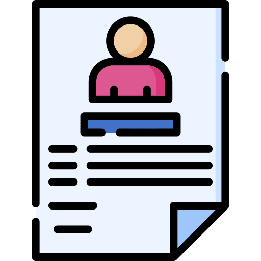 Cv portfolio user contact person icon