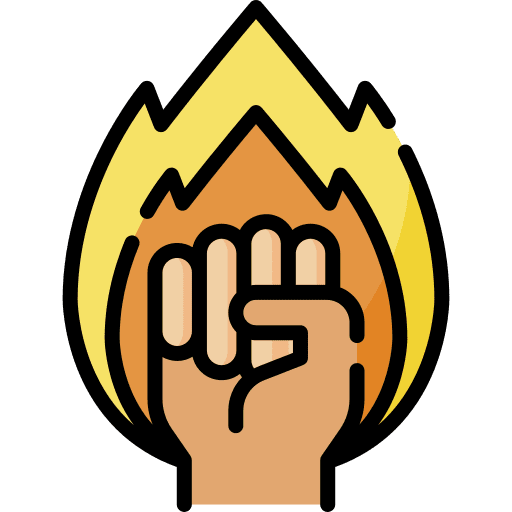 Motivation hand fist hands and gestures icon