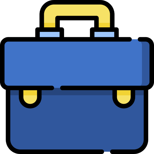 Portfolio bag travel briefcase icon