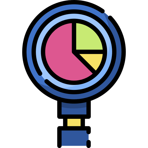 Chart chart search business and finance icon