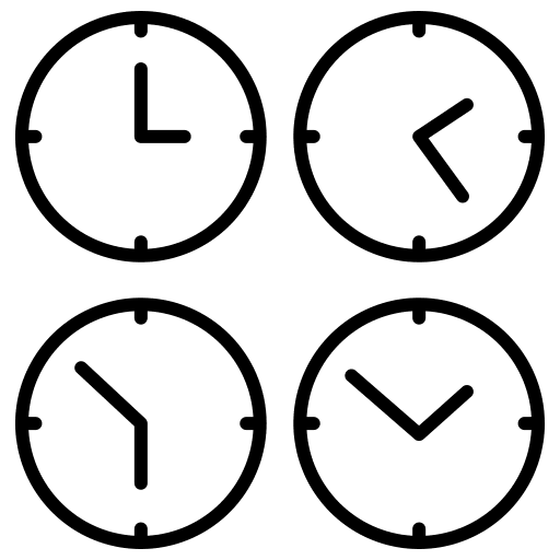 Time communications time and date time zone icon