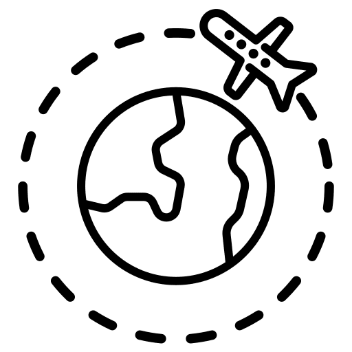 Travel journey multiple travel icon