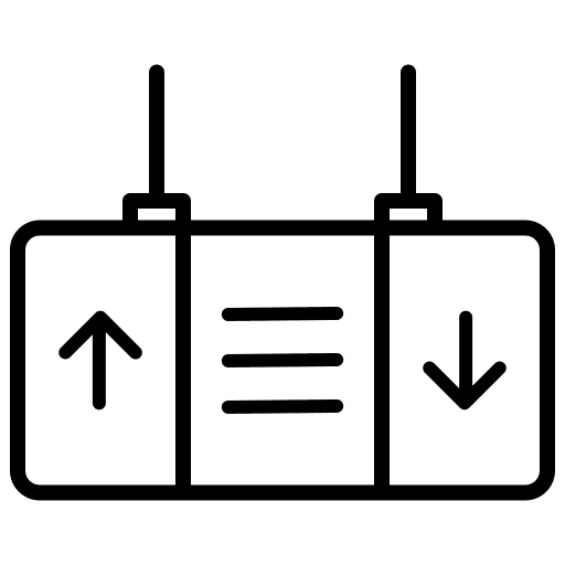 Display signal directions signboard icon