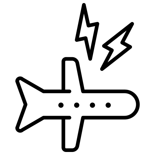 Flight airplane transportation accident icon