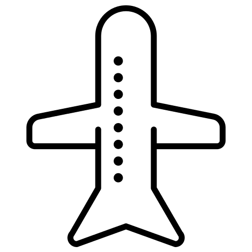 Flight travel aeroplane airplane icon