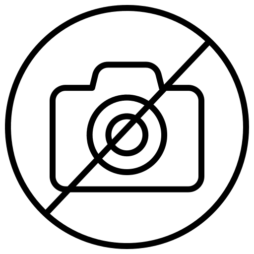 Photo forbidden signaling camera icon