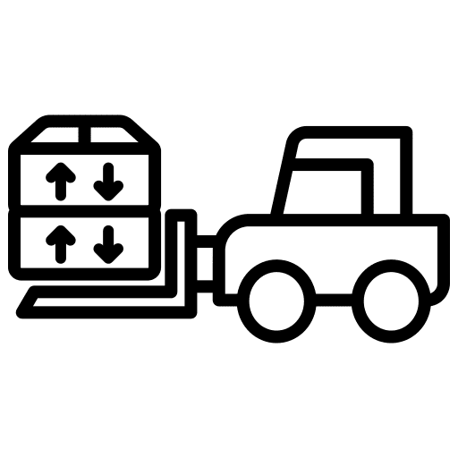 Vehicle trucking shipping and delivery box icon