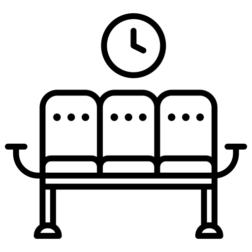 Lounge resting time clock icon