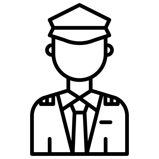 Pilot professions and jobs aviator people icon
