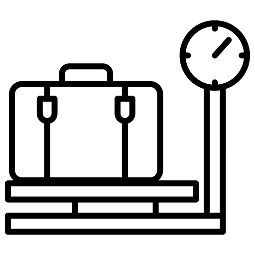 Weight suitcase scale luggage scale icon