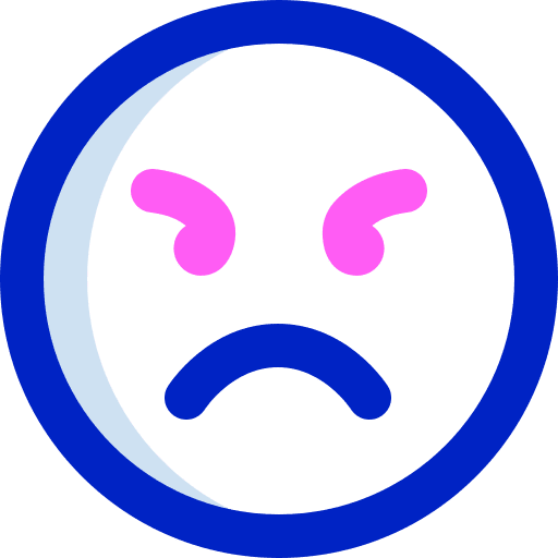 Angry emoticon smileys emojis icon