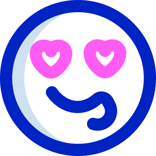 In love smileys in love emoticon icon