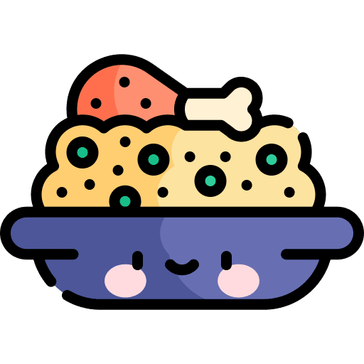 Chicken rice peruvian rice chicken icon
