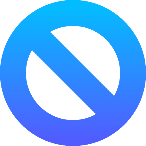 Forbidden block forbidden stop sign icon