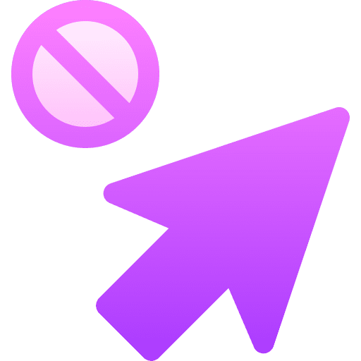 Forbidden click prohibition point icon