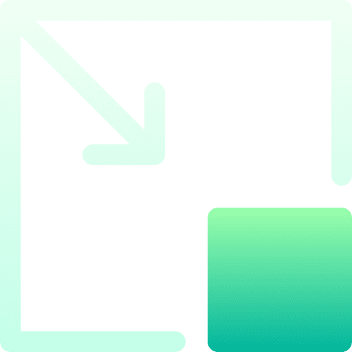 Resize interface inside resizing icon