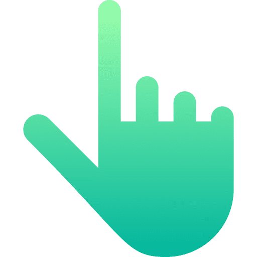 Select hand gesture clicking icon