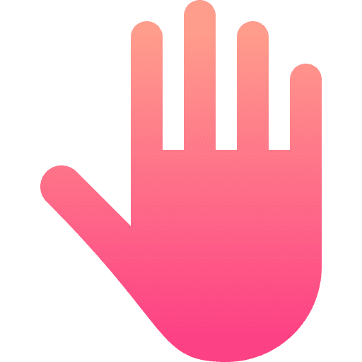 Stop hand ui fingers icon