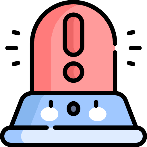 Alert red light light danger icon