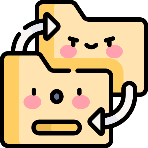 Data copy copy files and folders data transfer icon