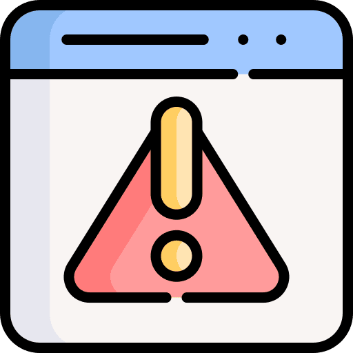 Warning attention alert browser icon