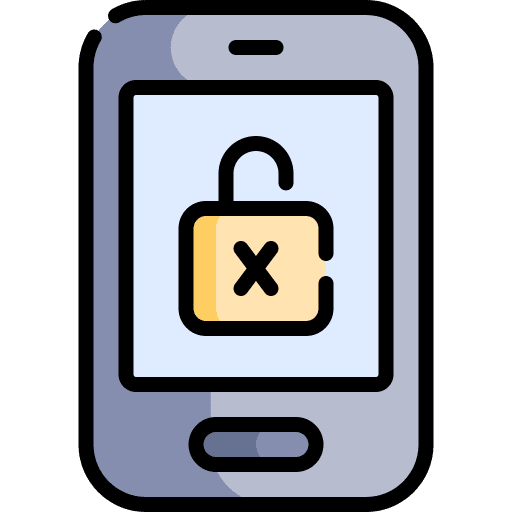 Hacked smartphone hacked key icon