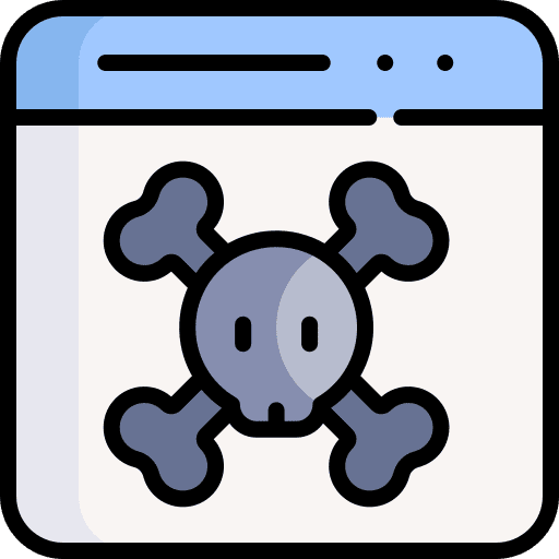 Virus browser security website icon