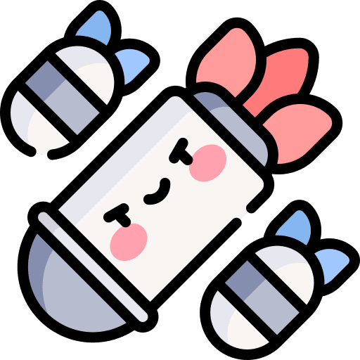 Bomb attack virus war icon