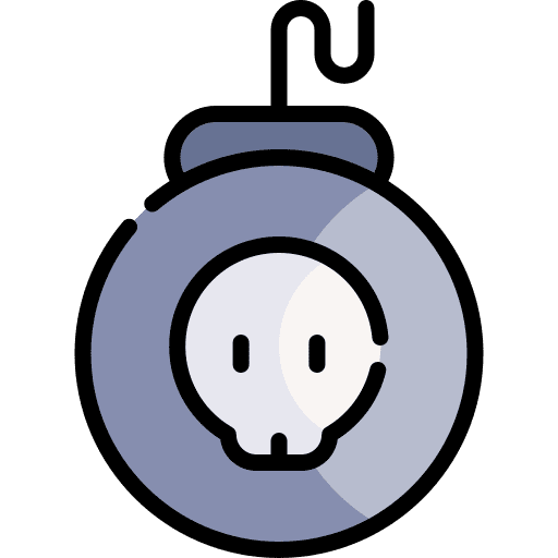 Bomb threat cybercrime malware icon