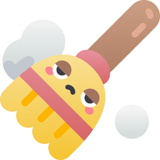 Broom cleaning broomstick sweep icon