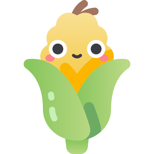 Corn vegetarian food and restaurant vegan icon