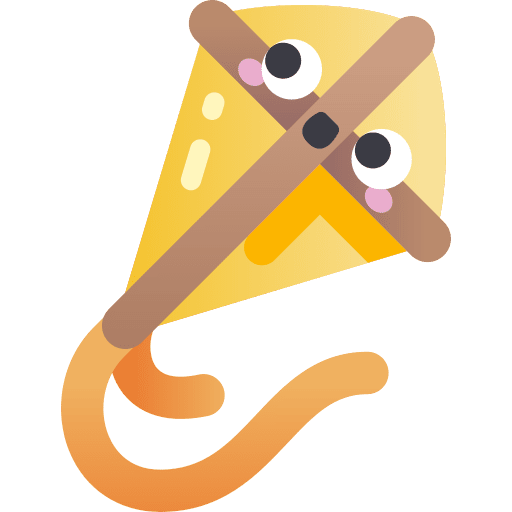 Kite wind travel toy icon