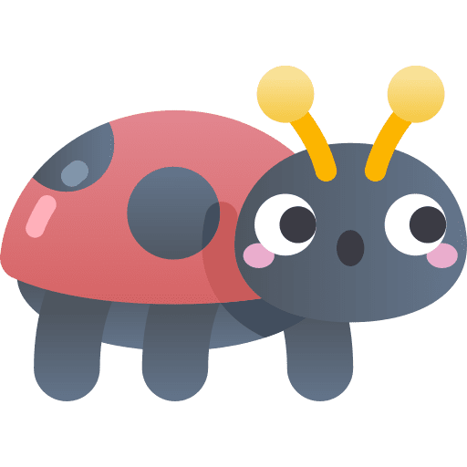 Ladybug animals garden spring icon