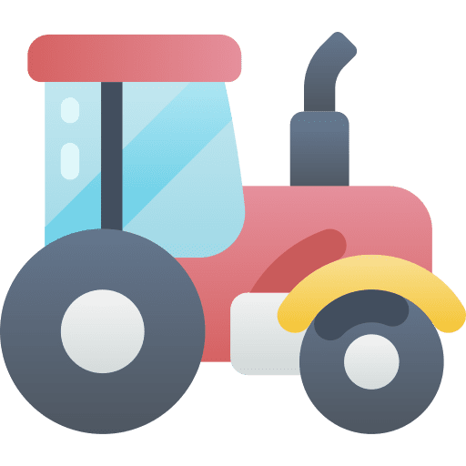 Tractor harvest automotive vehicle icon