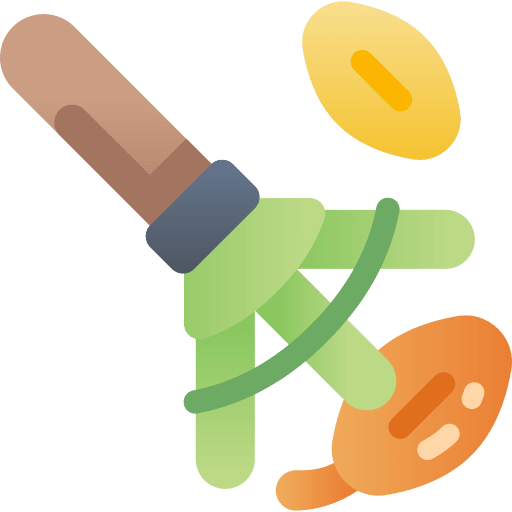 Rake raking pitchfork construction and tools icon