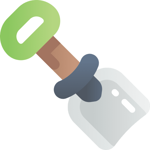Shovel construction and tools shovel digging icon