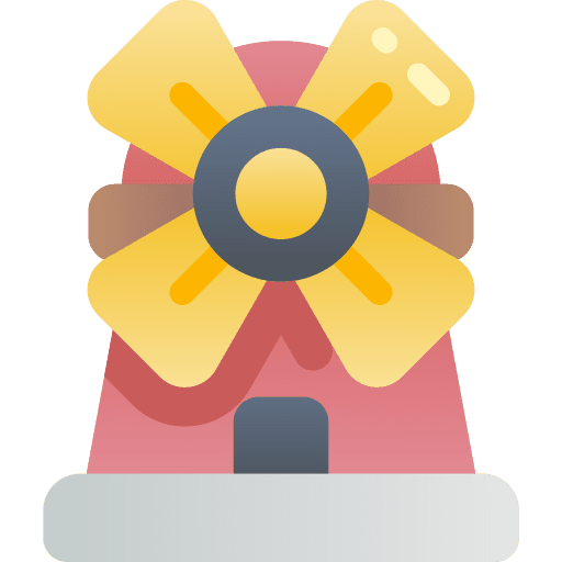 Windmill farm architecture wind energy icon